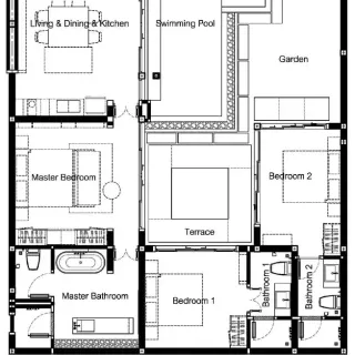 For rent 3-bedroom villa in Mono Luxury Villa Pasak