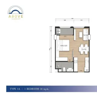 Above Element Condominium — A202, 1 Bedroom, 38 sqm