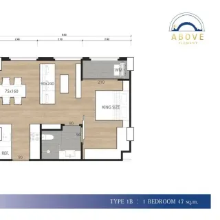 Above Element Condominium — B206, 1 Bedroom, 47 m²